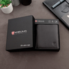 Portfel męski skórzany z ochroną RFID BLOCK (brąz)