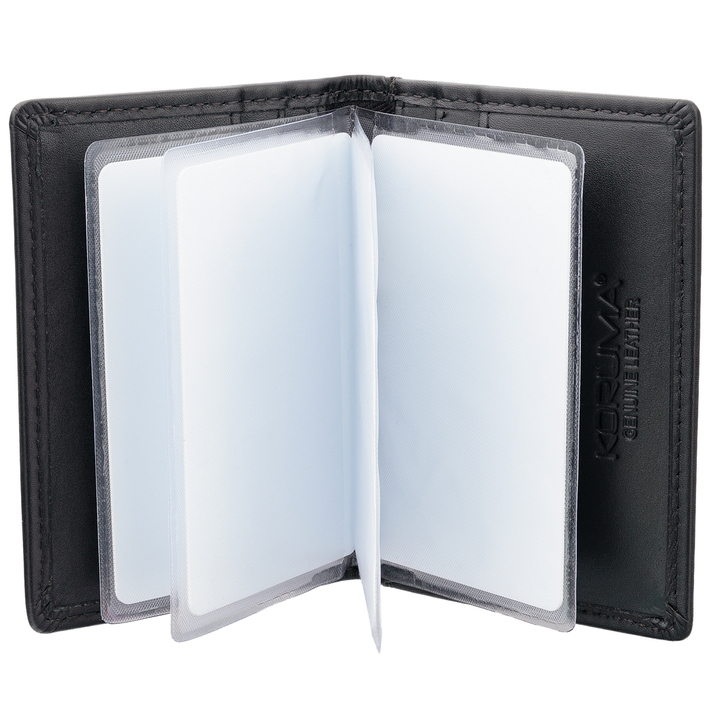 Mały kompaktowy portfel na karty z dodatkowym albumem (czarny)