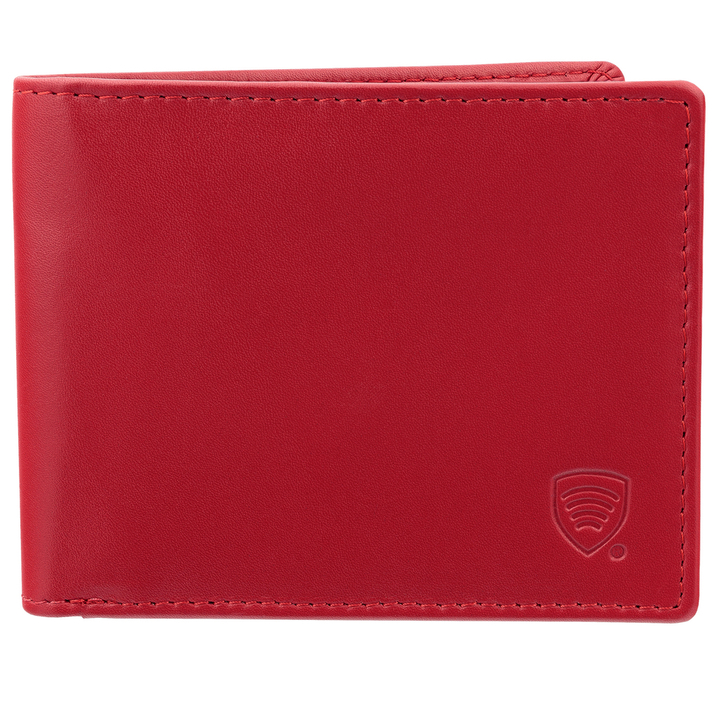 Cienki portfel damski skórzany typu SLIM (Czerwony)