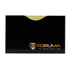  Etui na karty zbliżeniowe - Koruma (poziome, czarne, złote logo) zestaw 5szt.