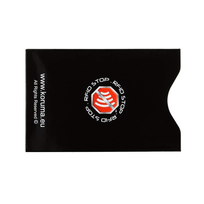 Ekranowane etui chroniące przed nieautoryzowanym odczytem kart zbliżeniowych - kolor czarny srebrne logo