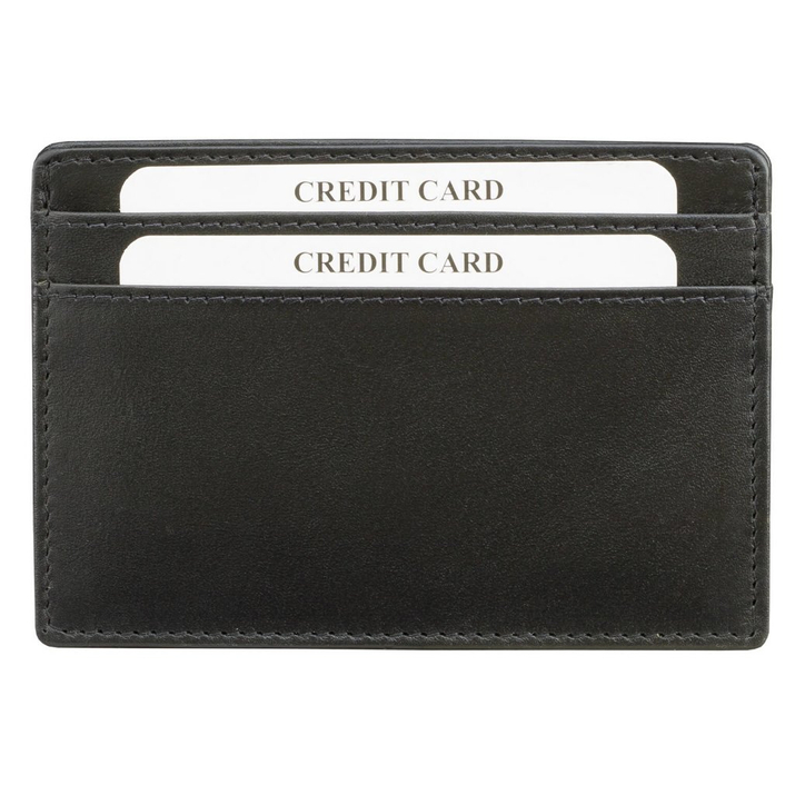 Etui skórzane blokujące karty zbliżeniowe RFID (Czarny)
