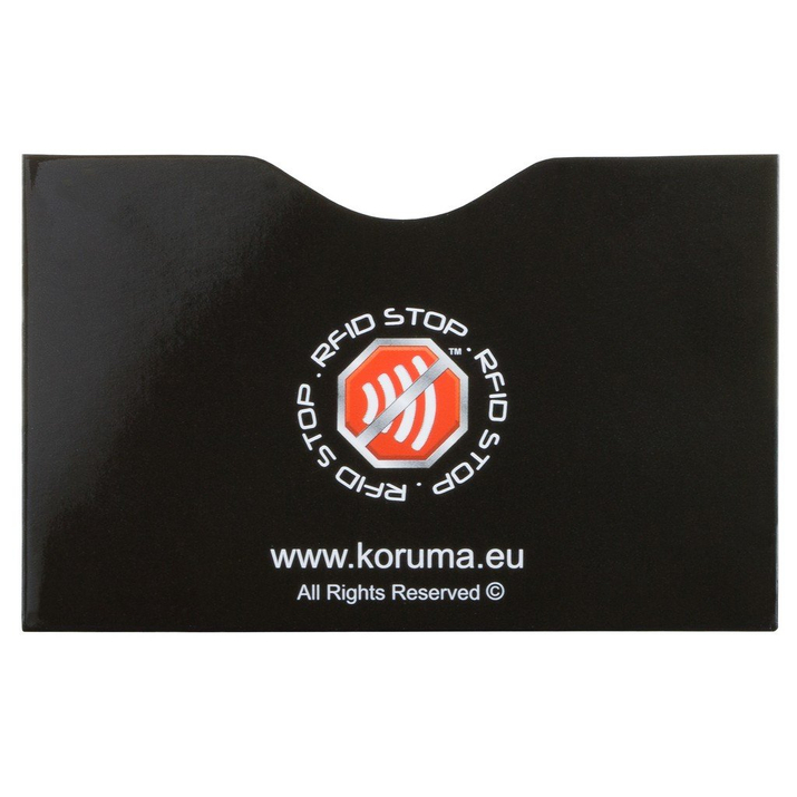  Etui na karty zbliżeniowe - Koruma (poziome, czarne, złote logo) zestaw 5szt.