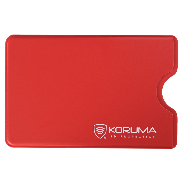Plastikowe etui antykradzieżowe RFID na kartę debetową (czerwony)