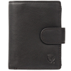 Portfel męski skórzany na karty i monety z ochroną RFID BLOCK (ciemny brąz)