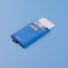 Metalowe etui na karty z ochroną kart zbliżeniowych RFID (Niebieski)