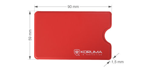 Plastikowe etui antykradzieżowe RFID na kartę debetową (czerwony)