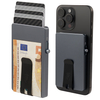 Aluminiowe etui na karty z magsafe i klipsem na banknoty (szary)
