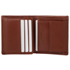 Bardzo mały portfel skórzany męski RFID BLOCK (brązowy)