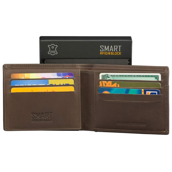 Portfel na karty SMART RFID BLOCK (brąz mat)